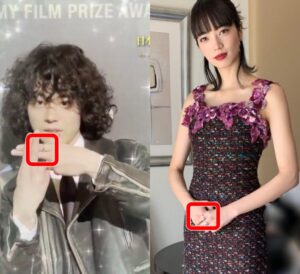 「第44回 日本アカデミー賞授与式」 菅田将暉 小松菜奈 指輪 お揃い