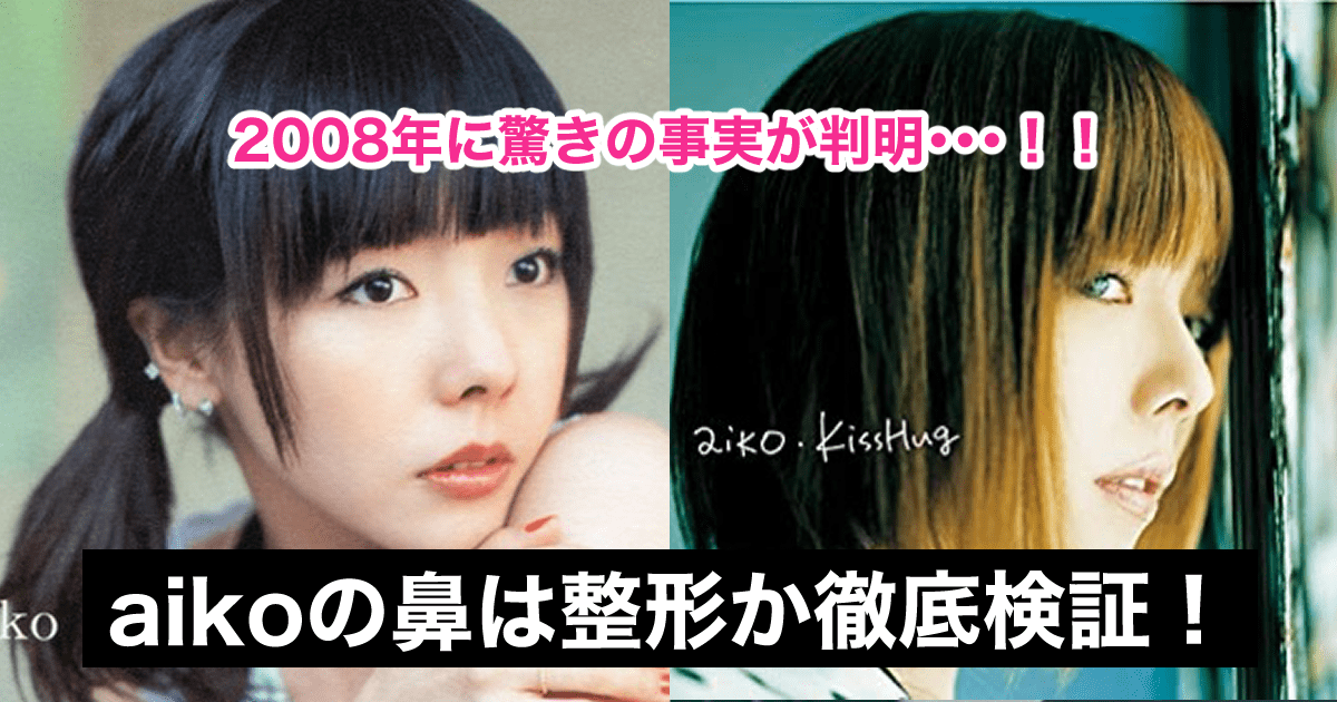 【画像比較】aikoの鼻筋が変！整形か時系列で検証→2008年に驚きの事実が判明！