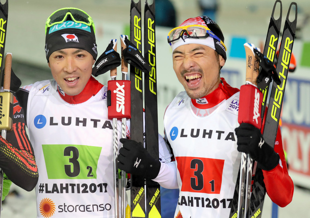 渡部暁斗・善斗兄弟の日本が銅　スキー・世界複合団体スプリント